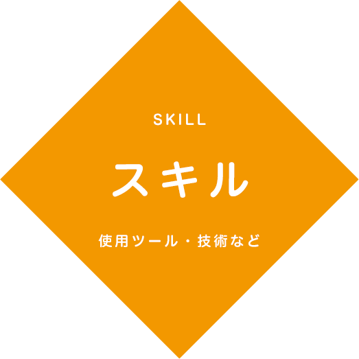 使用ツール・技術など スキル